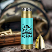 Beach Vacation Bullet Tumbler The Beach Is My Happy Place Summer Holiday Gift