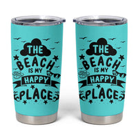 Beach Vacation Tumbler Cup The Beach Is My Happy Place Summer Holiday Gift