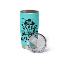 Beach Vacation Tumbler Cup The Beach Is My Happy Place Summer Holiday Gift