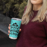 Beach Vacation Tumbler Cup The Beach Is My Happy Place Summer Holiday Gift