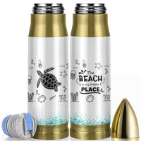 Beach Bullet Tumbler Ocean Animals The Beach Is My Happy Place Summer Holiday Gift