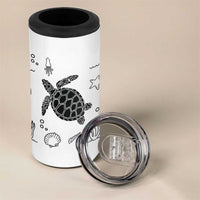 Beach 4 in 1 Can Cooler Tumbler Ocean Animals The Beach Is My Happy Place Summer Holiday Gift