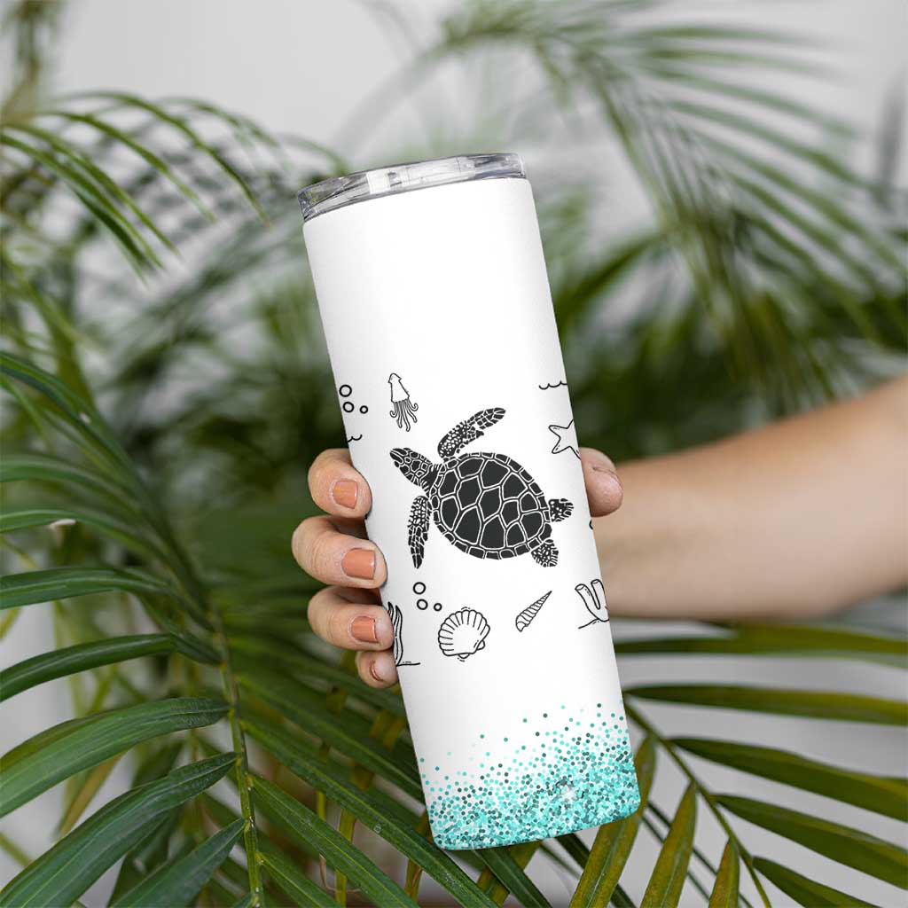 Beach Skinny Tumbler Ocean Animals The Beach Is My Happy Place Summer Holiday Gift