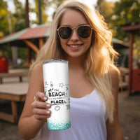 Beach Skinny Tumbler Ocean Animals The Beach Is My Happy Place Summer Holiday Gift