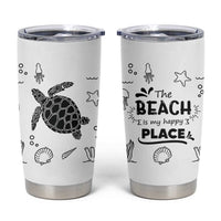 Beach Tumbler Cup Ocean Animals The Beach Is My Happy Place Summer Holiday Gift