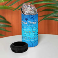 Sea Turtle Gifts For Women 4 in 1 Can Cooler Tumbler Ocean Beach Themed Animal Lover Gift