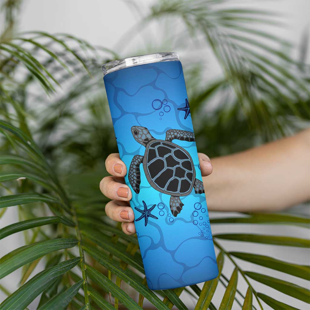 Sea Turtle Gifts For Women Skinny Tumbler Ocean Beach Themed Animal Lover Gift