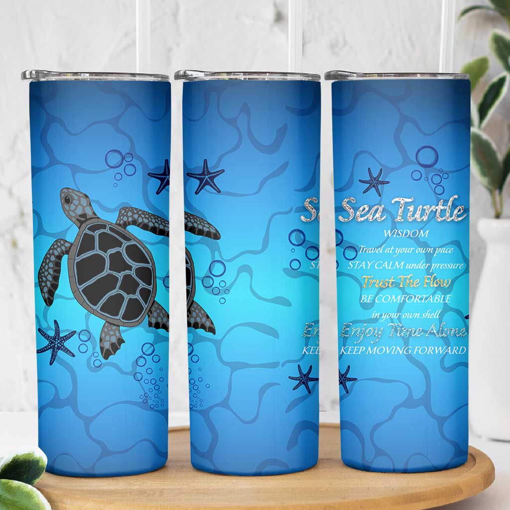 Sea Turtle Gifts For Women Skinny Tumbler Ocean Beach Themed Animal Lover Gift