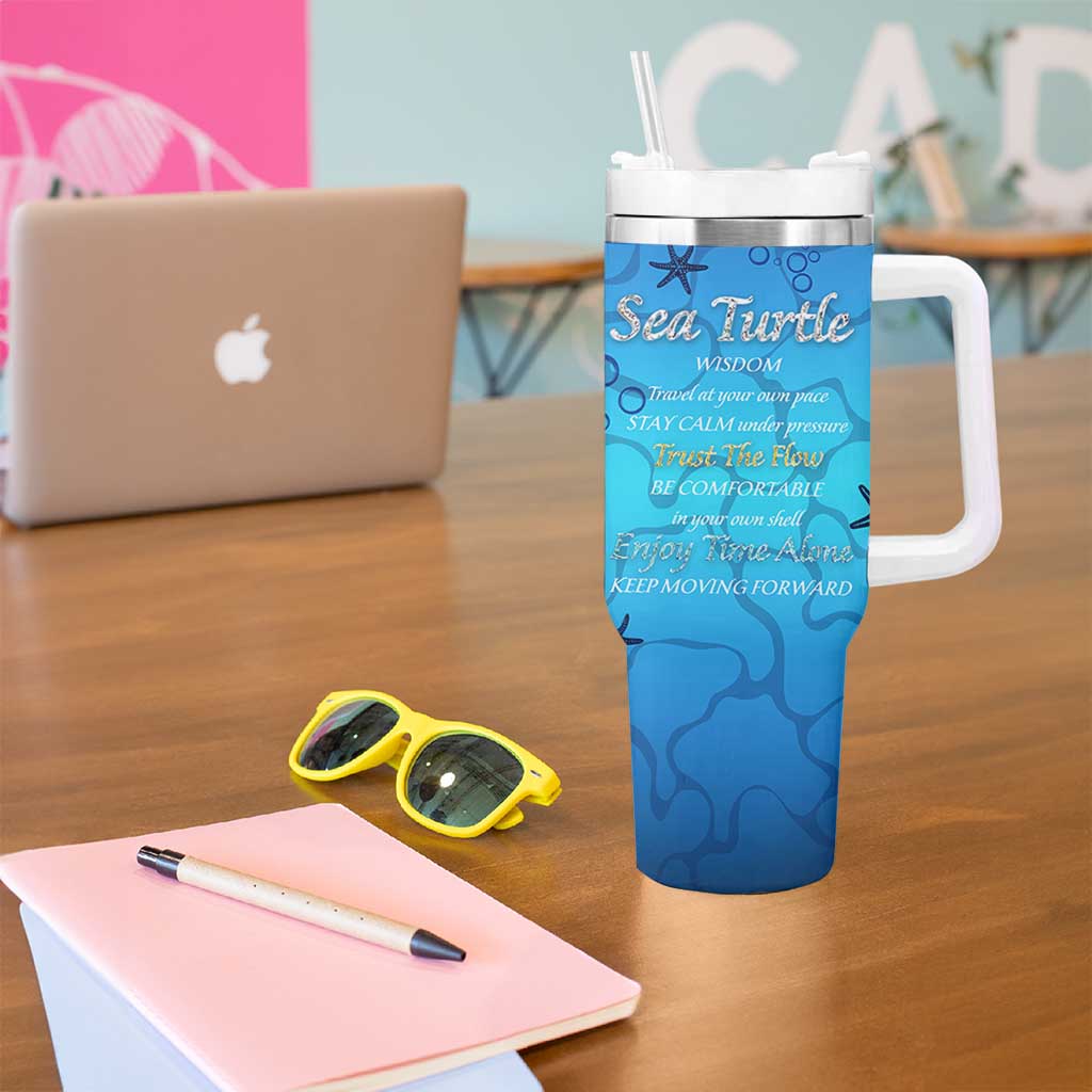 Sea Turtle Gifts For Women Tumbler With Handle Ocean Beach Themed Animal Lover Gift