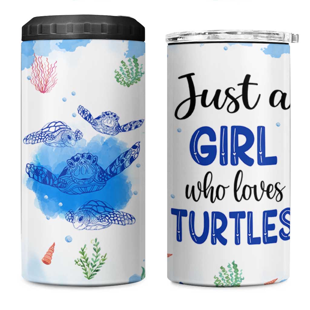 Gifts For Sea Turtle Lovers 4 in 1 Can Cooler Tumbler Cute Animal Lover Gifts For Women Girl