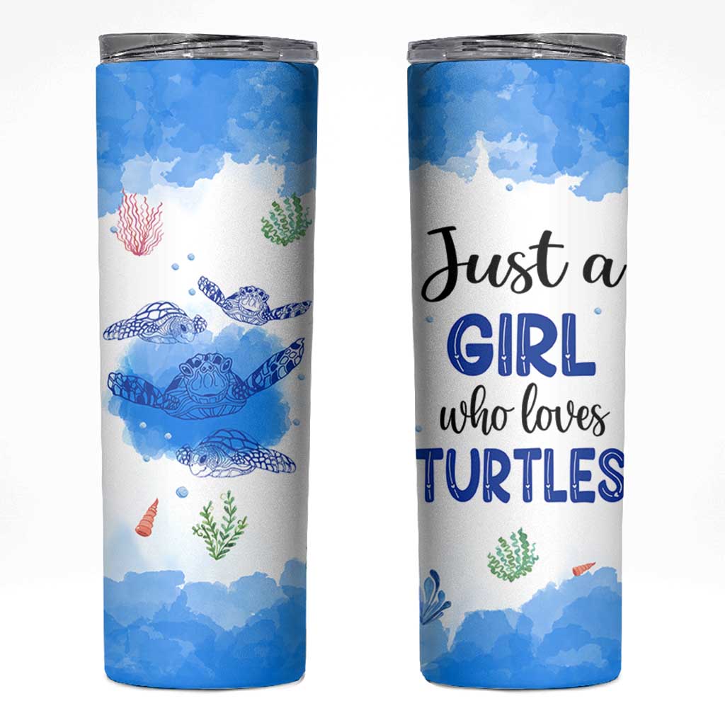 Gifts For Sea Turtle Lovers Skinny Tumbler Cute Animal Lover Gifts For Women Girl