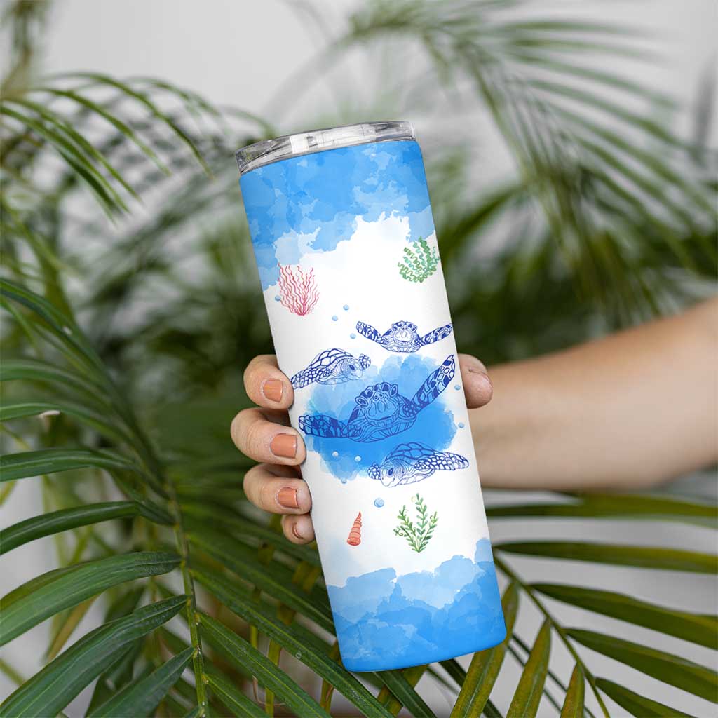 Gifts For Sea Turtle Lovers Skinny Tumbler Cute Animal Lover Gifts For Women Girl