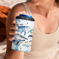 Shark Lovers 4 in 1 Can Cooler Tumbler Ocean Animal Species Of Sharks