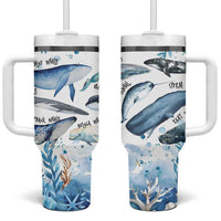 Shark Lovers Tumbler With Handle Ocean Animal Species Of Sharks