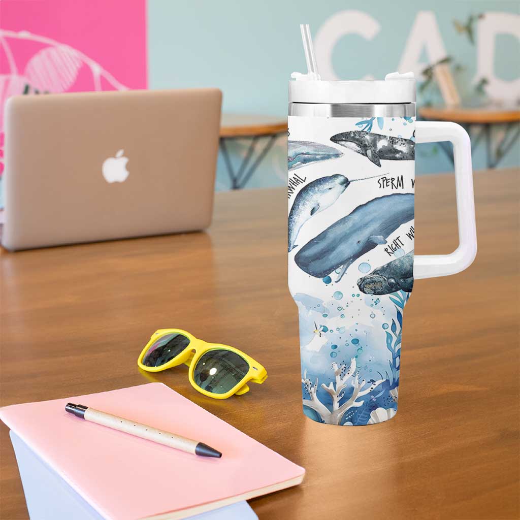 Shark Lovers Tumbler With Handle Ocean Animal Species Of Sharks
