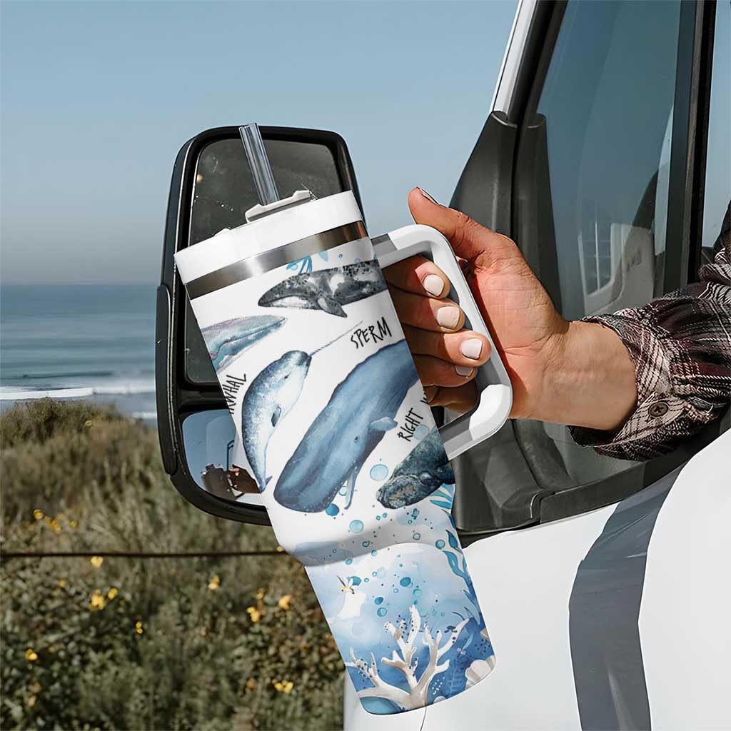 Shark Lovers Tumbler With Handle Ocean Animal Species Of Sharks