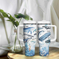 Shark Lovers Tumbler With Handle Ocean Animal Species Of Sharks