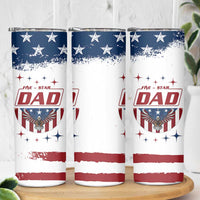 Dad Gifts From Kids Skinny Tumbler Five Star Dad Fathers Day American Flag