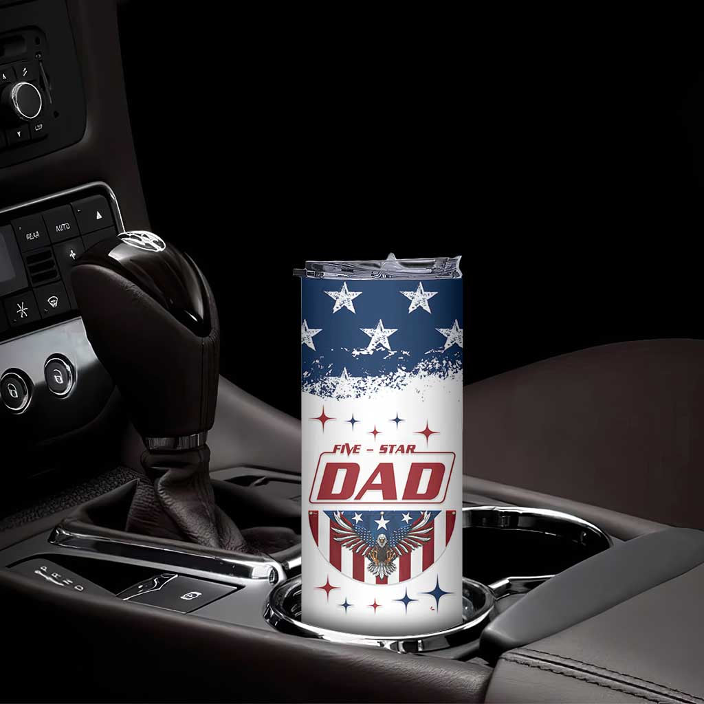 Dad Gifts From Kids Skinny Tumbler Five Star Dad Fathers Day American Flag