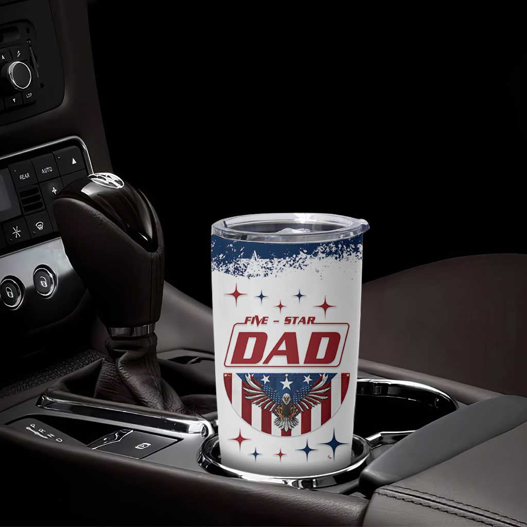 Dad Gifts From Kids Tumbler Cup Five Star Dad Fathers Day American Flag