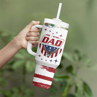 Dad Gifts From Kids Tumbler With Handle Five Star Dad Fathers Day American Flag