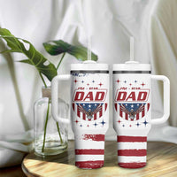 Dad Gifts From Kids Tumbler With Handle Five Star Dad Fathers Day American Flag