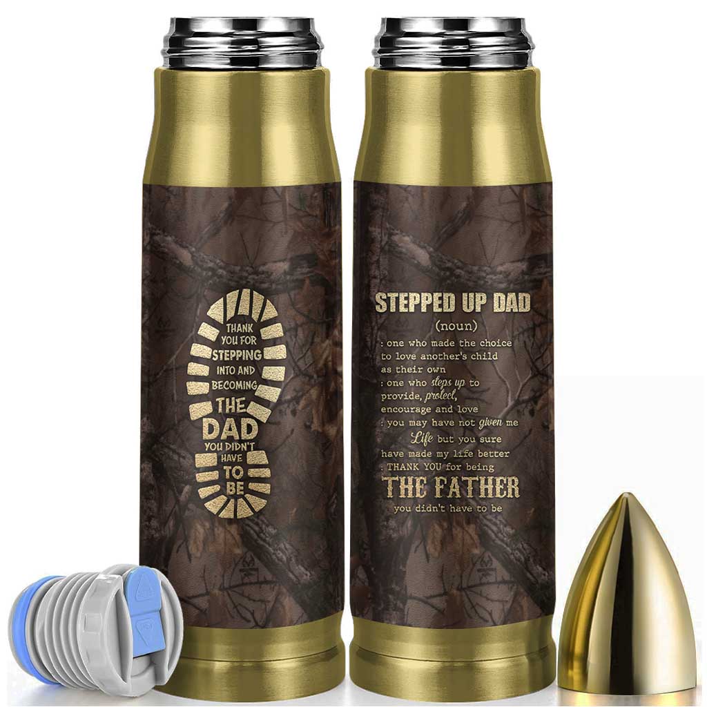 Bonus Dad Gifts Bullet Tumbler Stepdad Stepped Up Dads Daddy Fathers Day Presents Camo - Wonder Print Shop