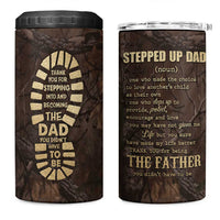 Bonus Dad Gifts 4 in 1 Can Cooler Tumbler Stepdad Stepped Up Dads Daddy Fathers Day Presents Camo - Wonder Print Shop