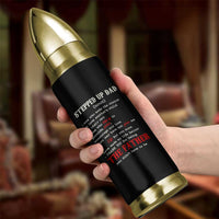 One Badass Stepdad Bullet Tumbler Best Effin Bonus Dad Gifts Stepped Up Dads US Flag Skull - Wonder Print Shop