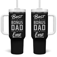 Best Bonus Dad Ever Tumbler With Handle Stepdad Stepped Up Dads Daddy Fathers Day Presents - Wonder Print Shop