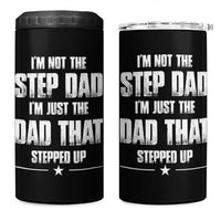Bonus Dad Gifts 4 in 1 Can Cooler Tumbler Funny Not Step Dad Stepped Im Stepped Up Dads - Wonder Print Shop