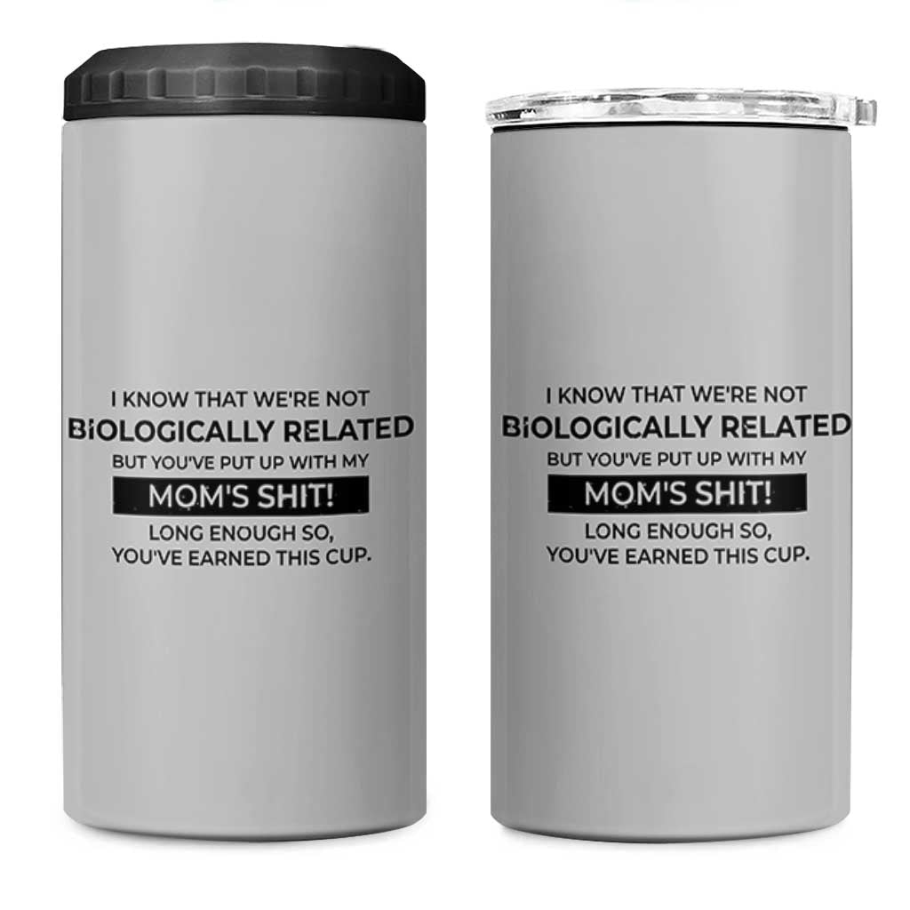 Funny Bonus Dad Gifts 4 in 1 Can Cooler Tumbler Stepdad Fathers Day - Wonder Print Shop