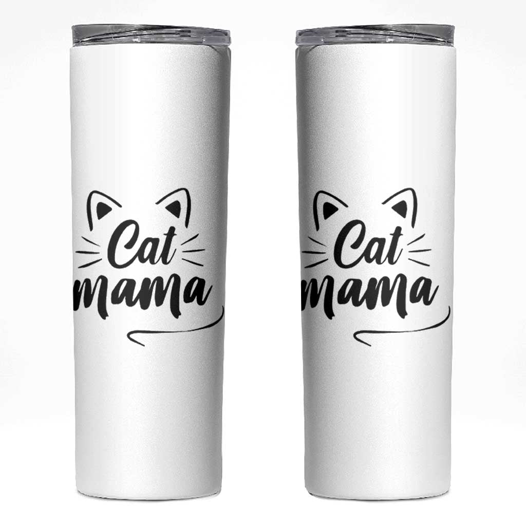 Cat Mama Skinny Tumbler Cat Lover Gifts For Women