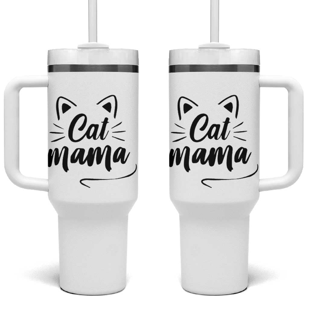 Cat Mama Tumbler With Handle Cat Lover Gifts For Women