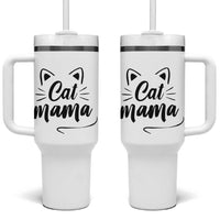 Cat Mama Tumbler With Handle Cat Lover Gifts For Women