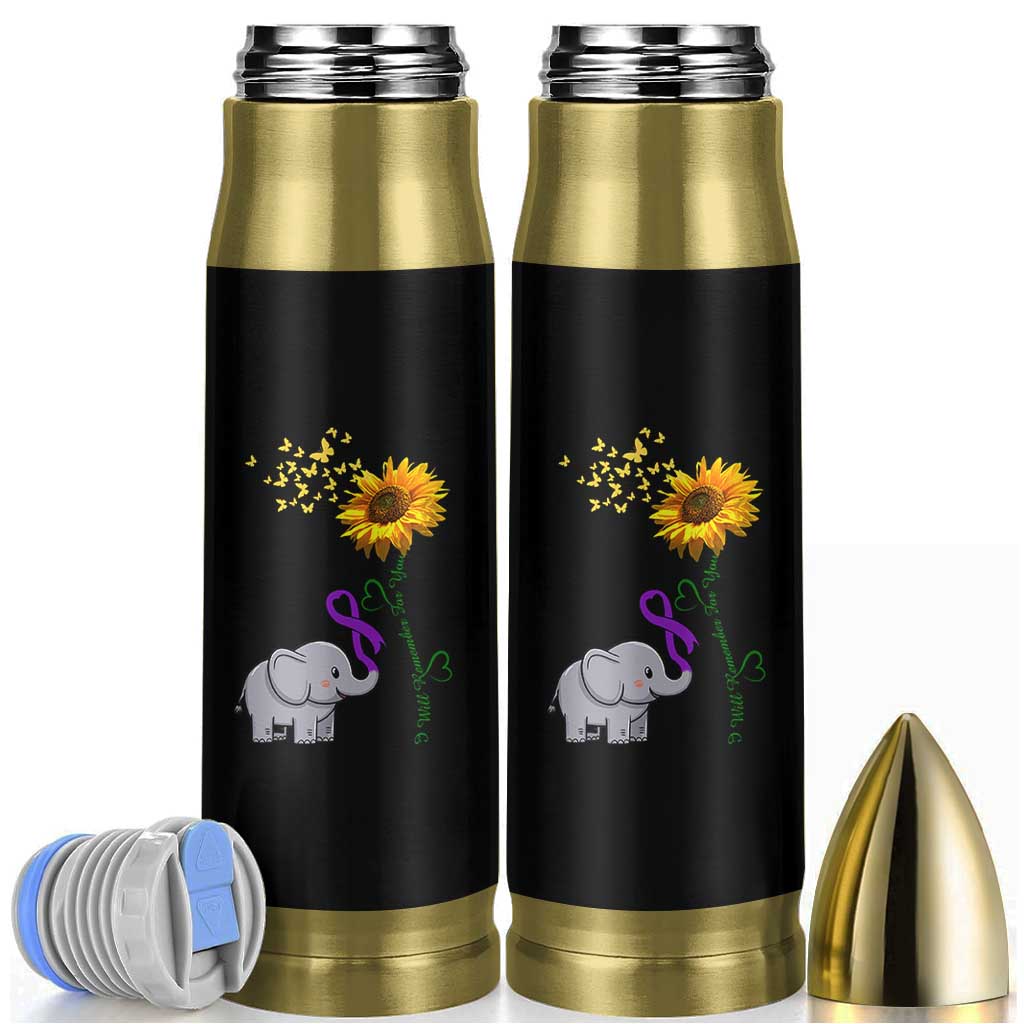 Alzheimer's Awareness Bullet Tumbler I Will Remember For You Support Alzheimer