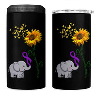 Alzheimer's Awareness 4 in 1 Can Cooler Tumbler I Will Remember For You Support Alzheimer