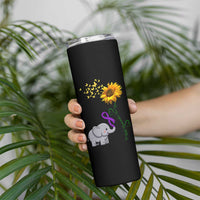 Alzheimer's Awareness Skinny Tumbler I Will Remember For You Support Alzheimer