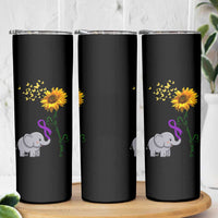 Alzheimer's Awareness Skinny Tumbler I Will Remember For You Support Alzheimer