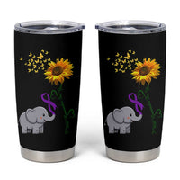 Alzheimer's Awareness Tumbler Cup I Will Remember For You Support Alzheimer