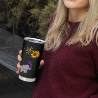Alzheimer's Awareness Tumbler Cup I Will Remember For You Support Alzheimer