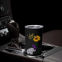 Alzheimer's Awareness Tumbler Cup I Will Remember For You Support Alzheimer