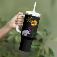 Alzheimer's Awareness Tumbler With Handle I Will Remember For You Support Alzheimer