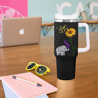Alzheimer's Awareness Tumbler With Handle I Will Remember For You Support Alzheimer