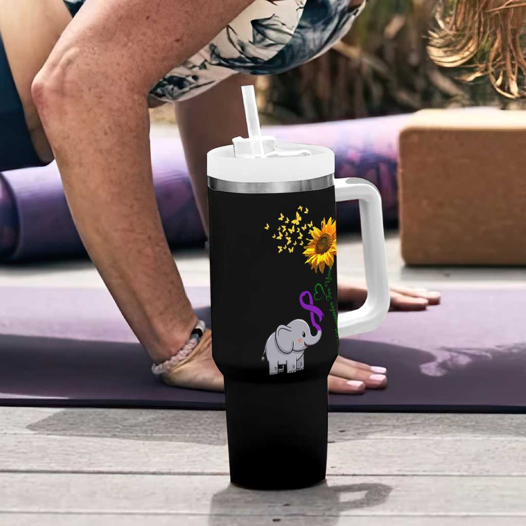 Alzheimer's Awareness Tumbler With Handle I Will Remember For You Support Alzheimer