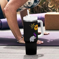 Alzheimer's Awareness Tumbler With Handle I Will Remember For You Support Alzheimer