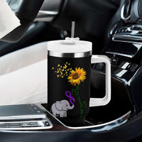Alzheimer's Awareness Tumbler With Handle I Will Remember For You Support Alzheimer