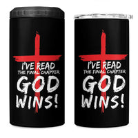 Christian Gifts 4 in 1 Can Cooler Tumbler I've Read The Final Chapter God Wins Faith Cross