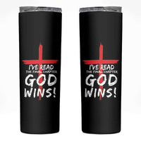 Christian Gifts Skinny Tumbler I've Read The Final Chapter God Wins Faith Cross