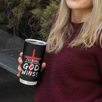 Christian Gifts Tumbler Cup I've Read The Final Chapter God Wins Faith Cross
